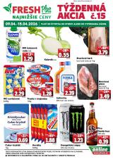 1. strana letáka FRESH 9. 4. - 15. 4. 2026 FRESH Plus