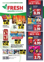 FRESH leták  s platnosťou 21. 5. - 3. 6. 2026 Stredné a západné Slovensko