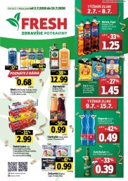 FRESH leták  s platnosťou 2. 7. - 15. 7. 2026 Stredné a západné Slovensko