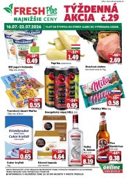 1. strana letáka FRESH 16. 7. - 22. 7. 2026 Týždenná akcia FRESH PLus