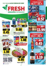 1. strana letáka FRESH 16. 7. - 29. 7. 2026 Východné Slovensko