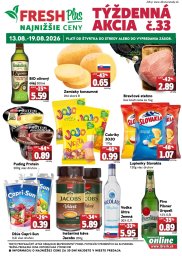 FRESH leták  s platnosťou 13. 8. - 19. 8. 2026 FRESH Plus