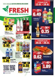 FRESH leták  s platnosťou 13. 8. - 26. 8. 2026 Východné Slovensko