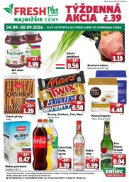 1. strana letáka FRESH 24. 9. - 30. 9. 2026 FRESH Plus